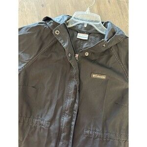 Columbia Women Little Tunny EXS Waterproof Rain Hooded Jacket Size S Black $90